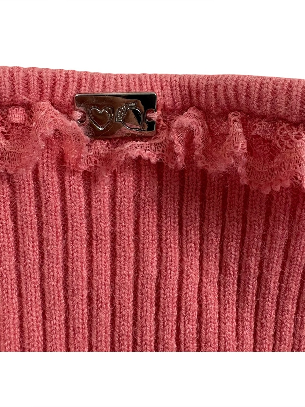 For Love And Lemons Calla Knit Top Pink Bow Size Large Coquette Victorias Secret - Picture 4 of 6